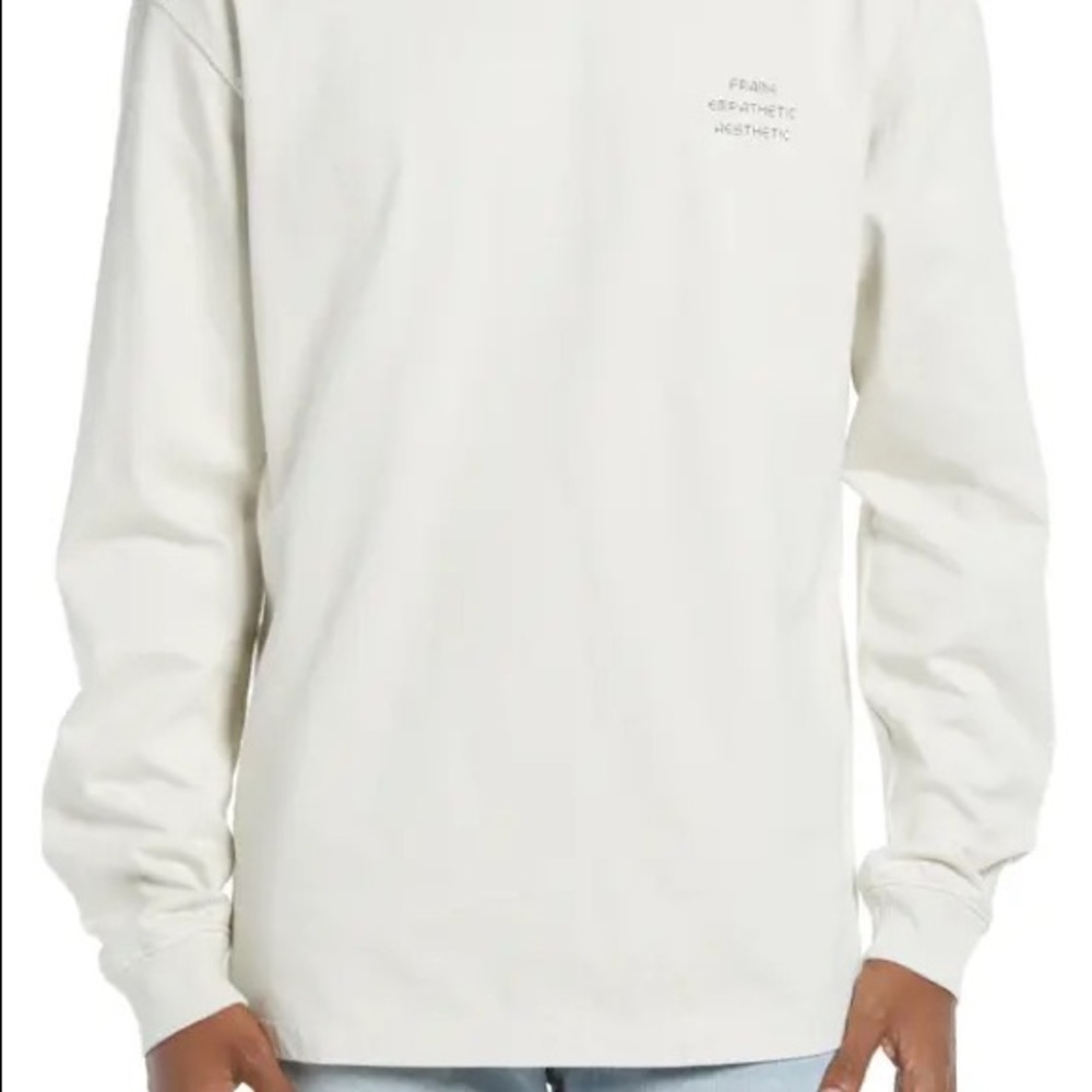 FRAME Empathetic Aesthetic Long Sleeve Longline Graphic shirt Off white Medium